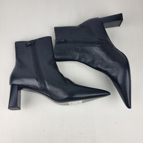 Rag & Bone Viva  Leather Ankle Boot Black Size 37 - Picture 8 of 14